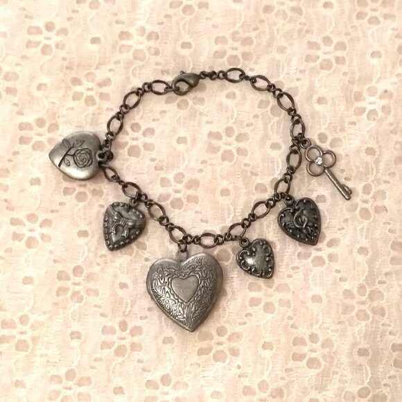 Vintage New NOA NOA Locket Heart Charms Titanium Bracelet Women Jewelry Gifts - Picture 3 of 8